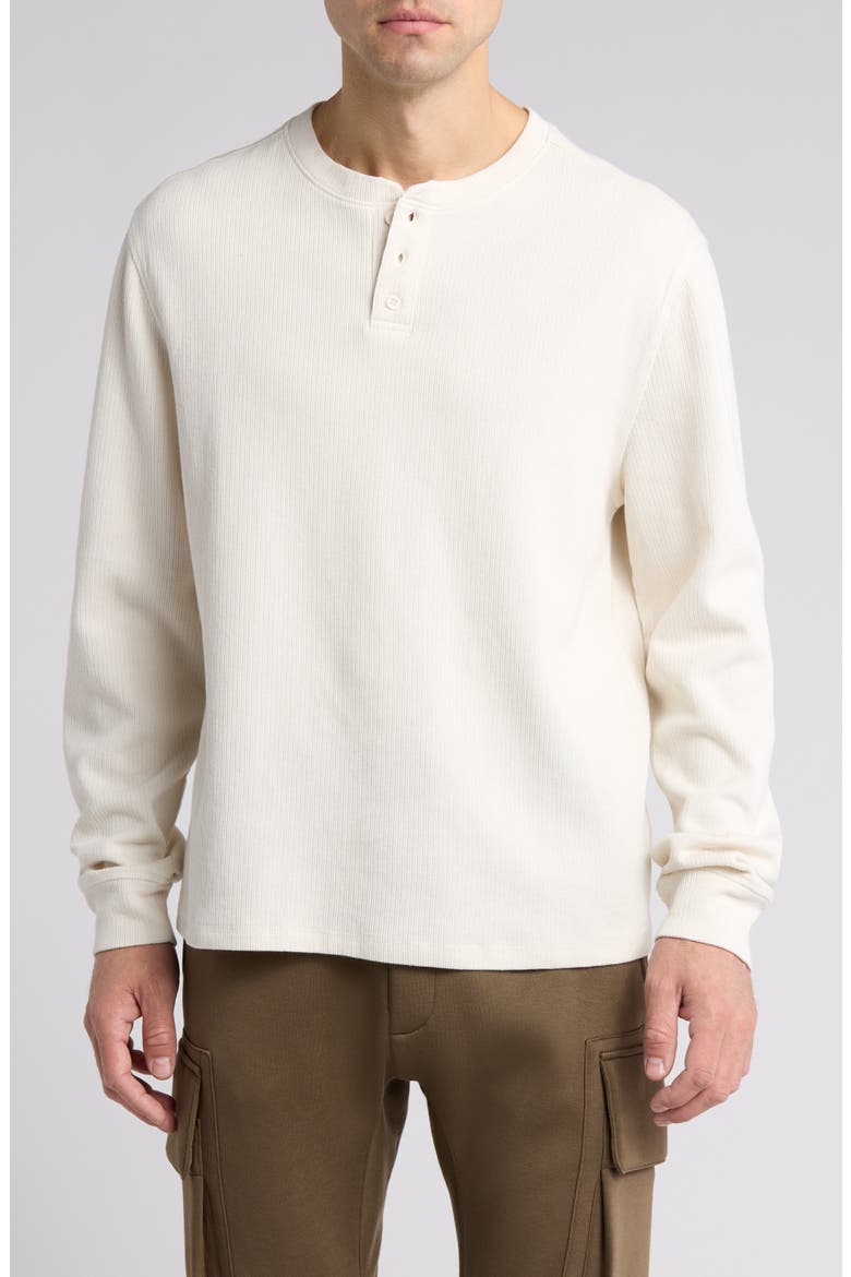 English Cotton Henley, Main, color, OFF WHITE