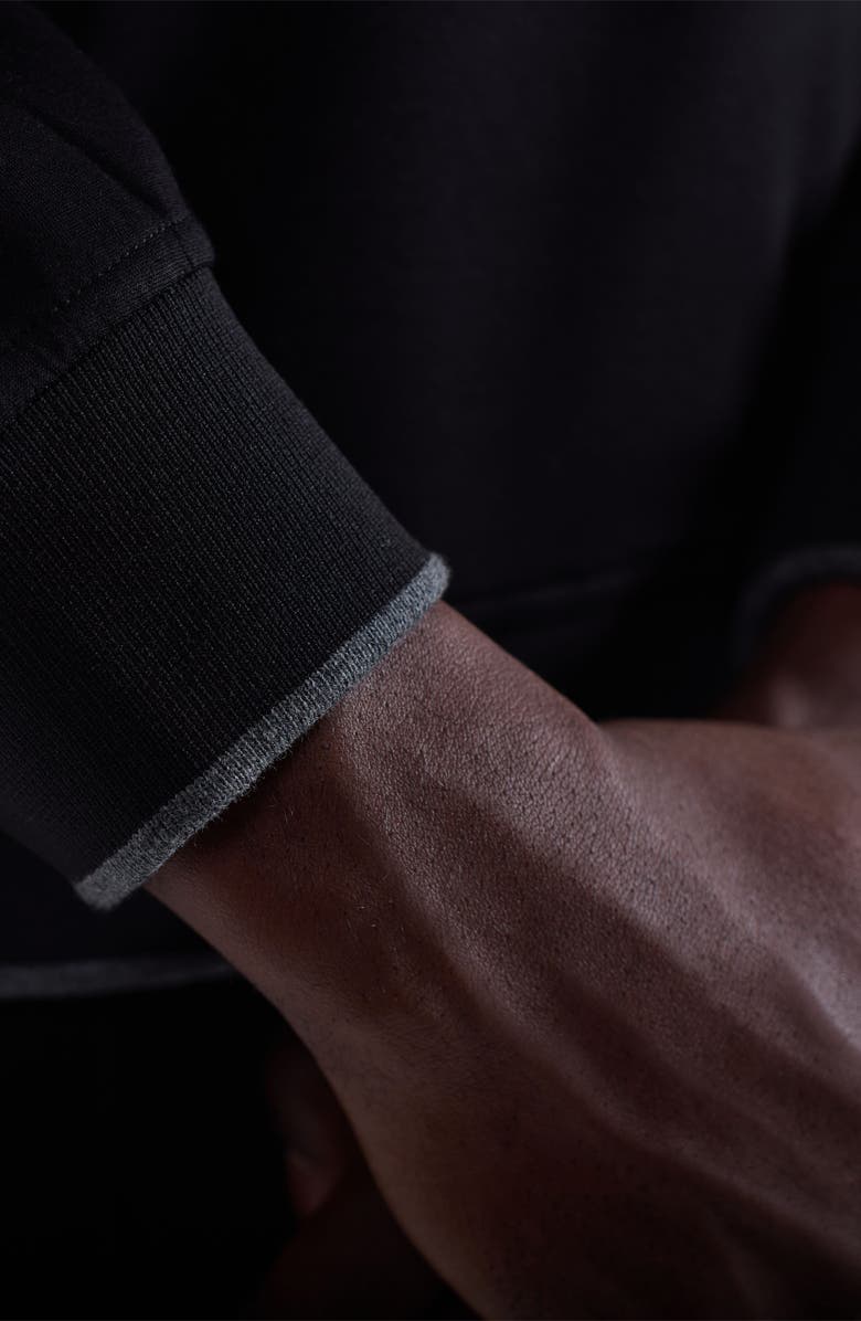 Bugatchi Soft Touch Quarter Zip, Alternate, color, Black