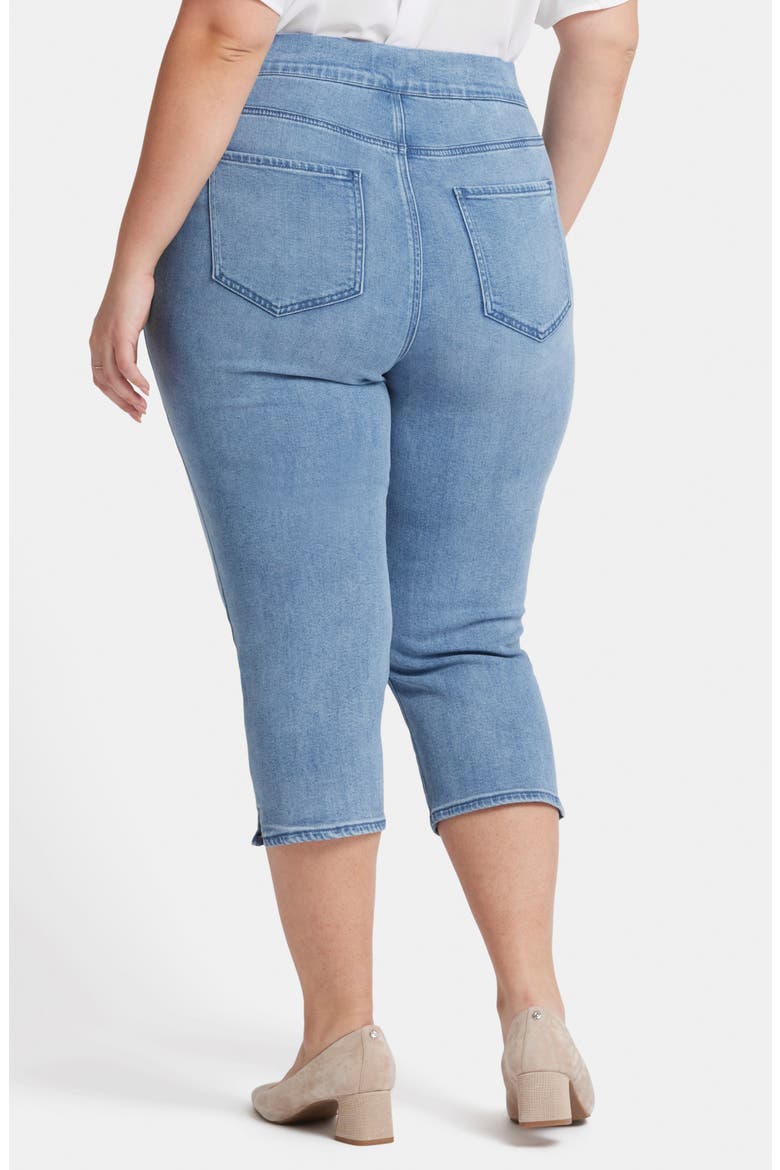 Dakota Side Slit Pull-On Capri Jeans, Alternate, color, CORFU