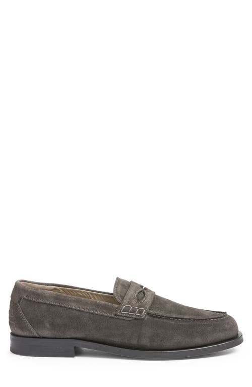 Allsaints Harmon Penny Loafer In Charcoal Grey