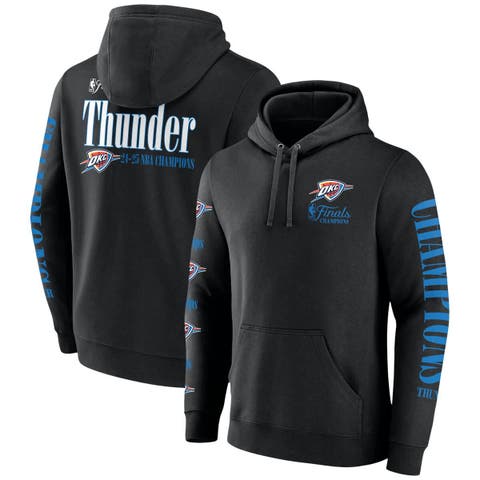 Men's Fanatics  Black Oklahoma City Thunder 2025 NBA Finals Champions Open Shot Pullover Hoodie