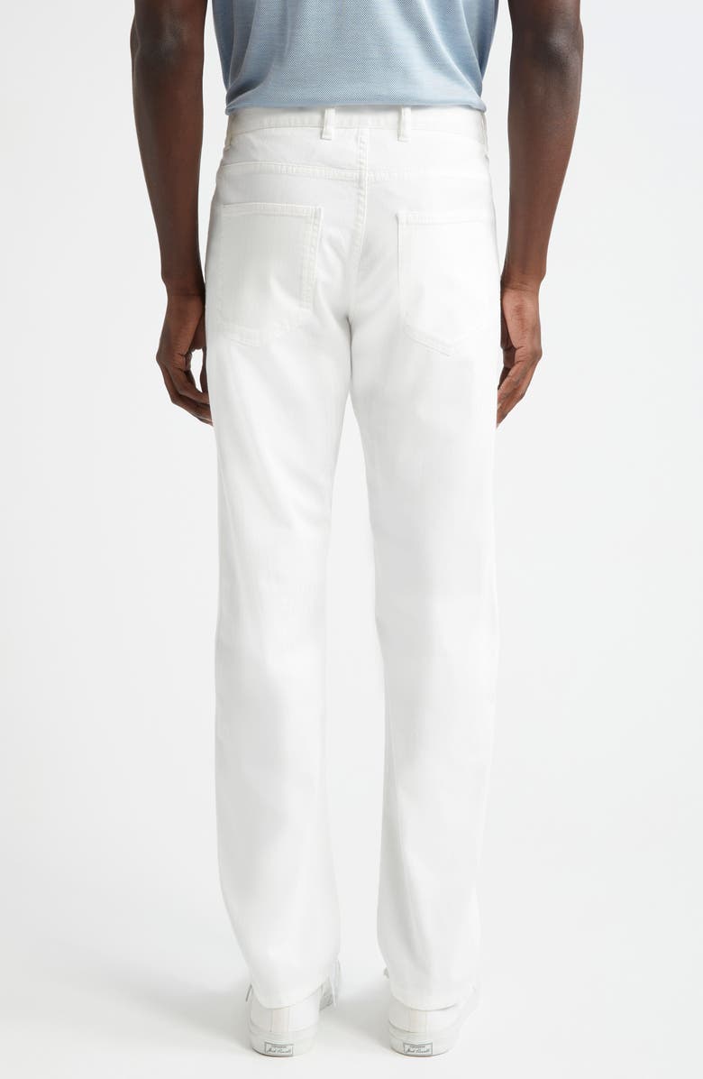 ISAIA Five-Pocket Slim Fit Chinos, Alternate, color, Open White