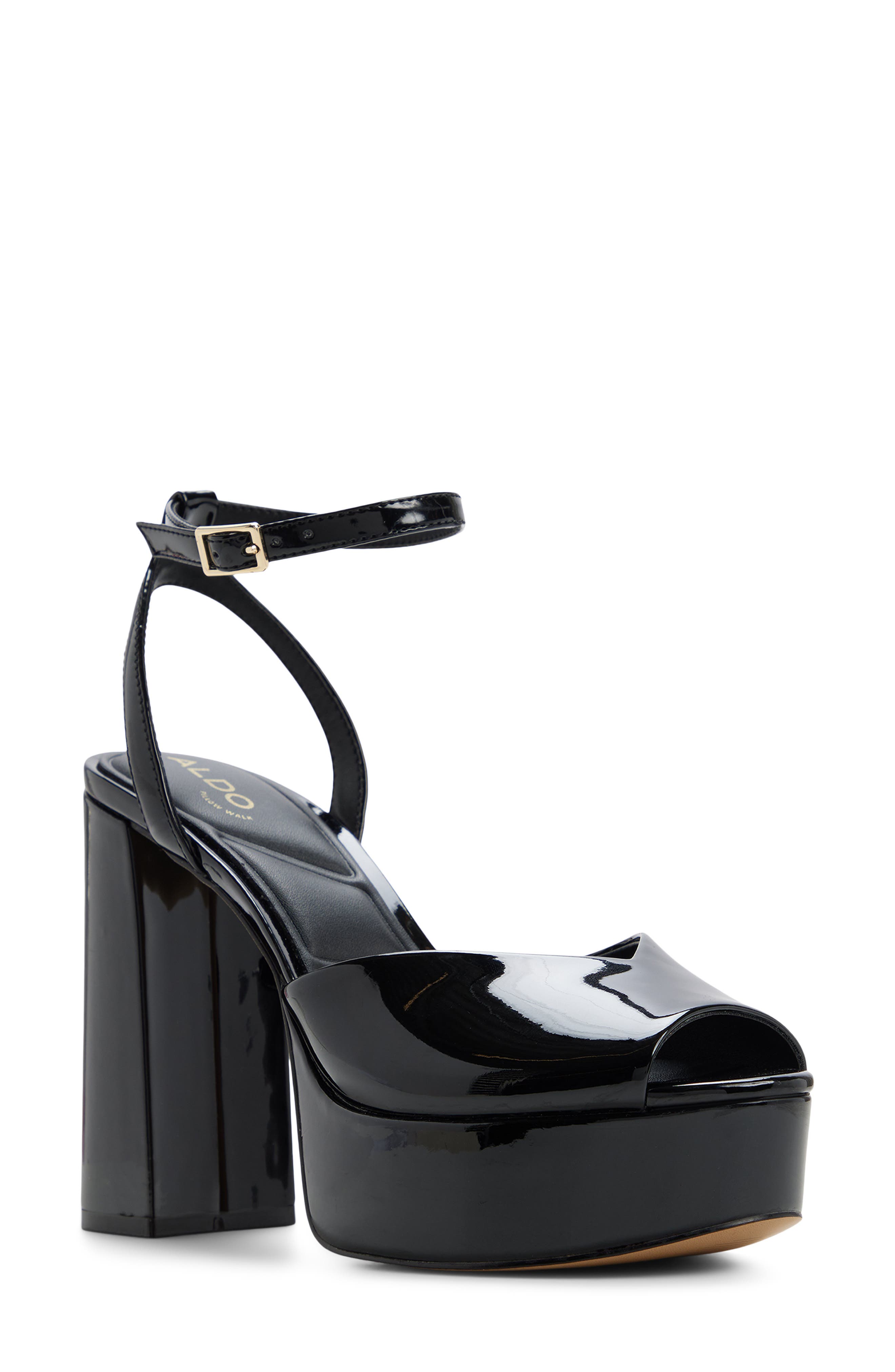 ALDO Monnae Ankle Strap Peep Toe Platform Sandal, Main, color, 
