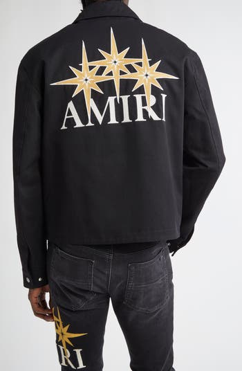 AMIRI Starburst Embroidered Full Zip Blouson Jacket | Nordstrom
