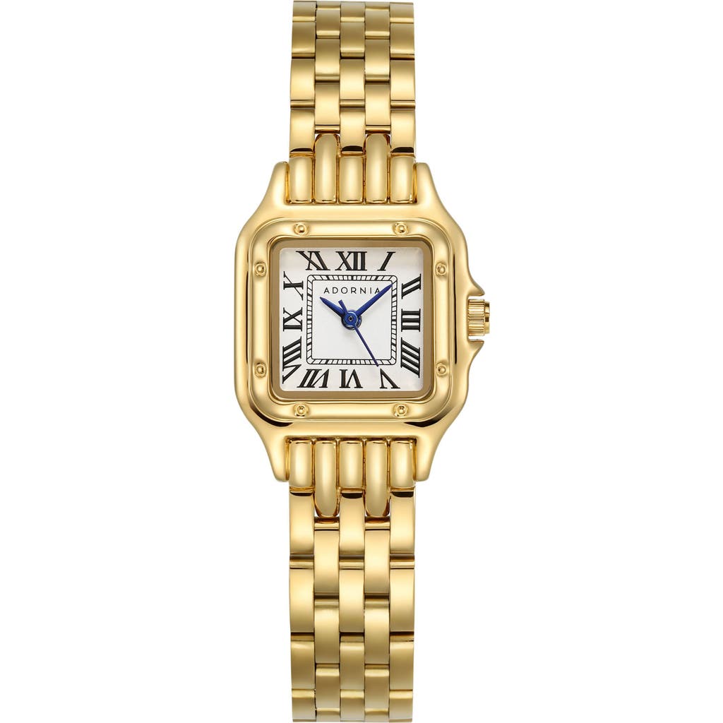 Adornia Paris Bracelet Strap Watch, 22mm In Gold/white