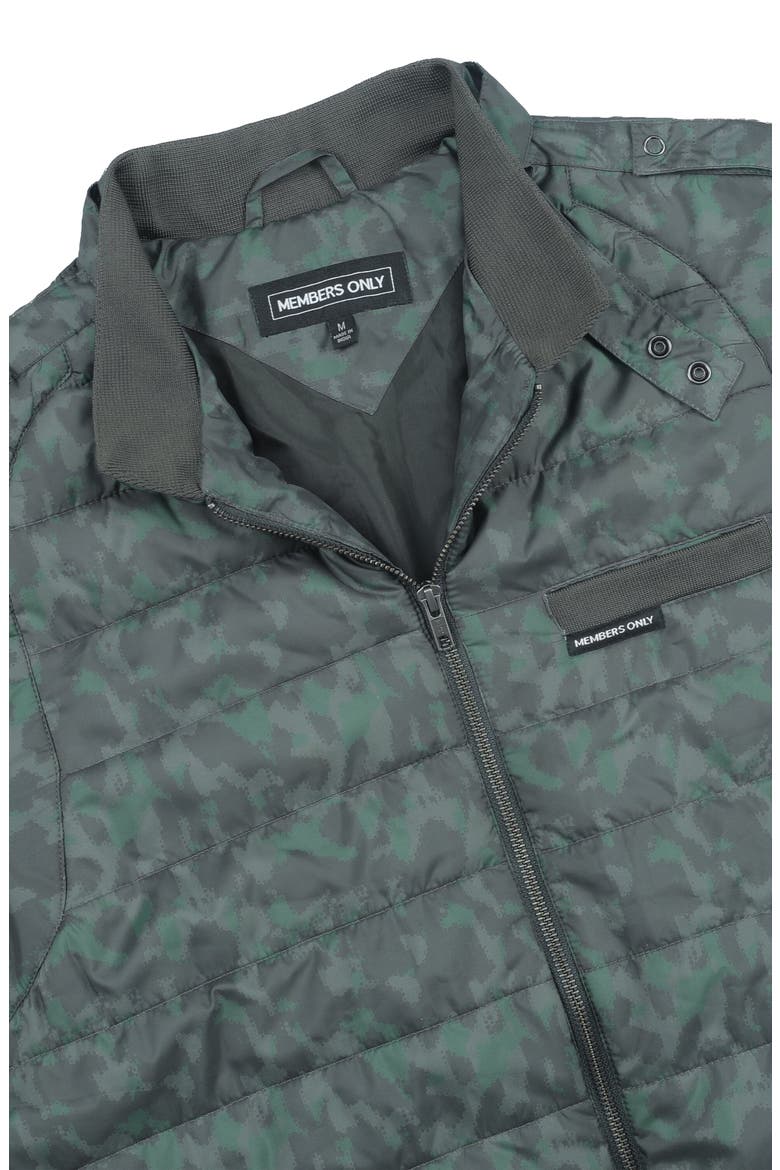 SoHo Quilted Jacket, Alternate, color, Olive camo