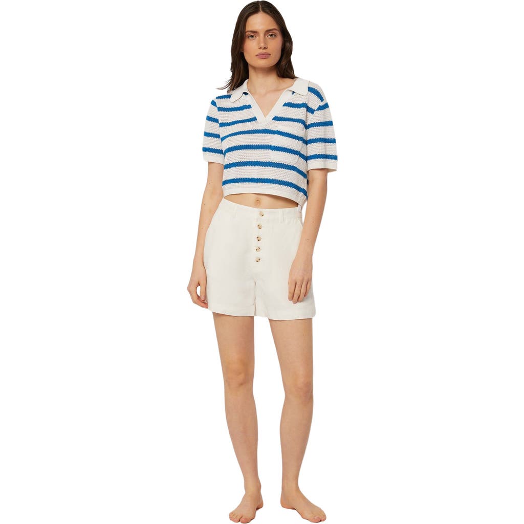 Onia Shorts Aus Einer Leinenmischung In White