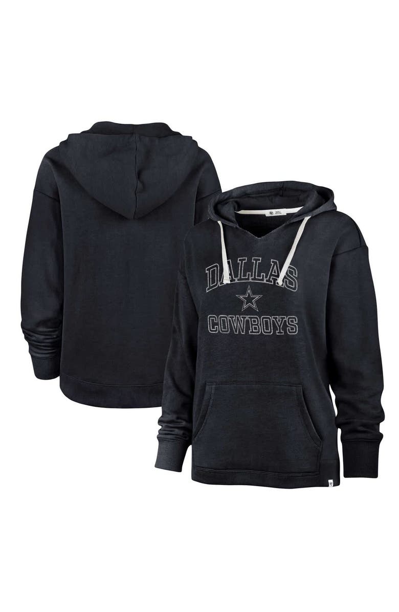 '47 Women's '47 Navy Dallas Cowboys Clarity Kennedy Pullover Hoodie, Alternate, color, 