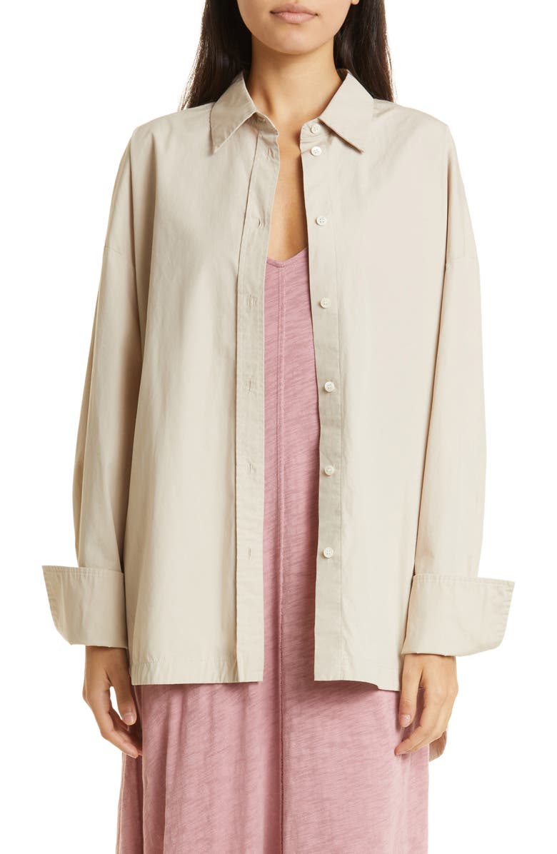 ATM Anthony Thomas Melillo Cotton Poplin Button-Up Shirt, Main, color, Linen