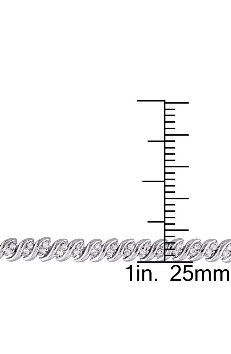 Julianna B. 1 CTW Diamond Braided Tennis Necklace, Alternate, color, Sterling Silver