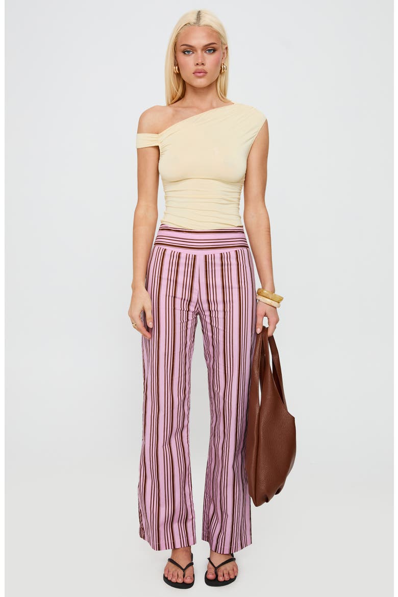 Leocadie Stripe Cotton Pants, Alternate, color, PINK STRIPE
