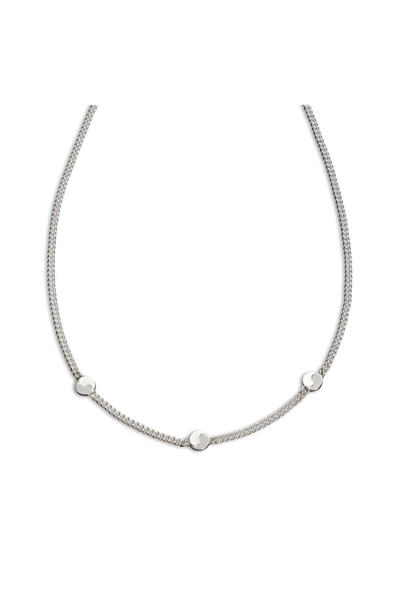 Taegeuk Peace Necklace, Main, color, Silver