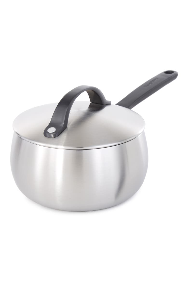 Stellar Belly Tri-Ply Stainless Steel Saucepan & Lid, Main, color, SMOKEY BLACK