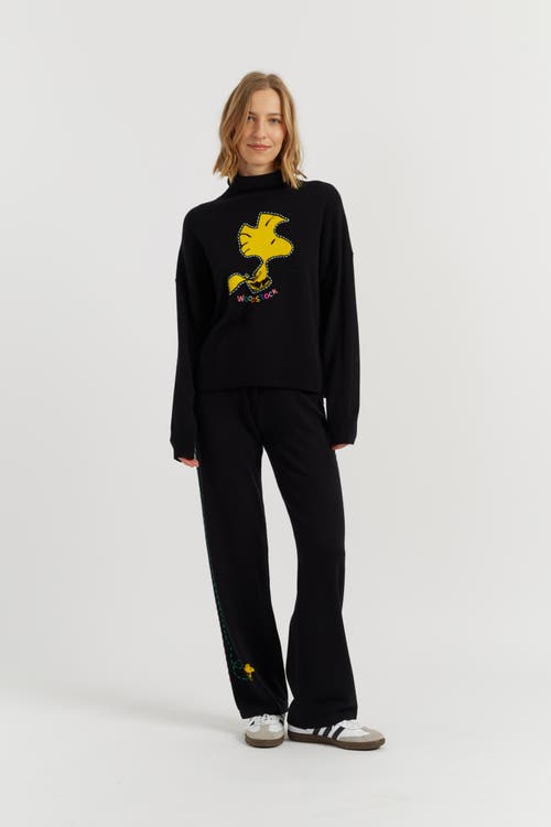 Chinti & Parker Wool-Cashmere Woodstock Roll Neck Sweater in Black at Nordstrom, Size Small