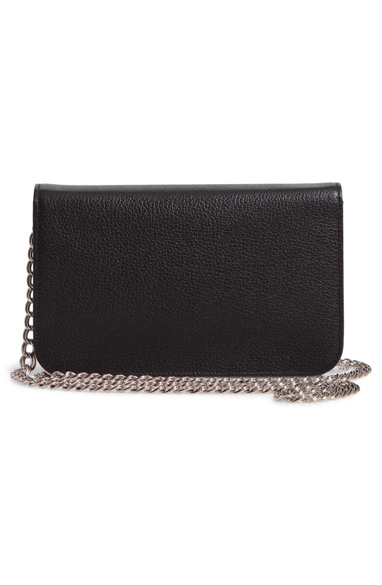 Longchamp Le Foulonné Leather Wallet on a Chain, Alternate, color,