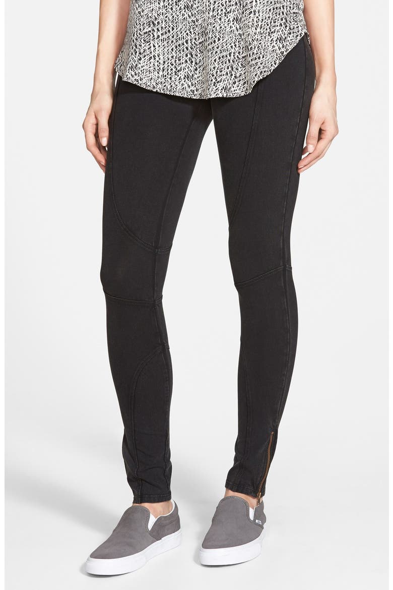 Moto Leggings, Main, color, BLACK
