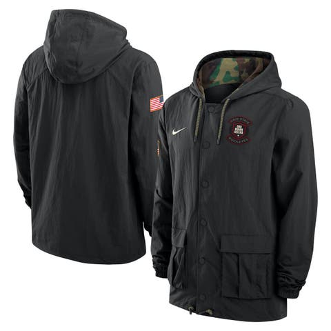 Men's Nike Black Ohio State Buckeyes 2025 NCAA Military Appreciation Full-Snap Jacket