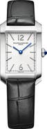 Baume & Mercier Hampton Leather Strap Watch, 35mm x 22.2mm