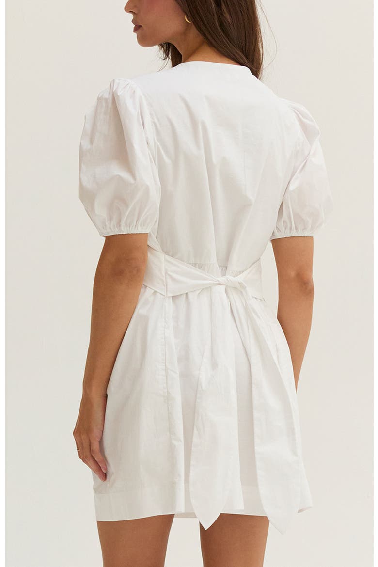 Poplin U-Wire Mini Dress, Alternate, color, White