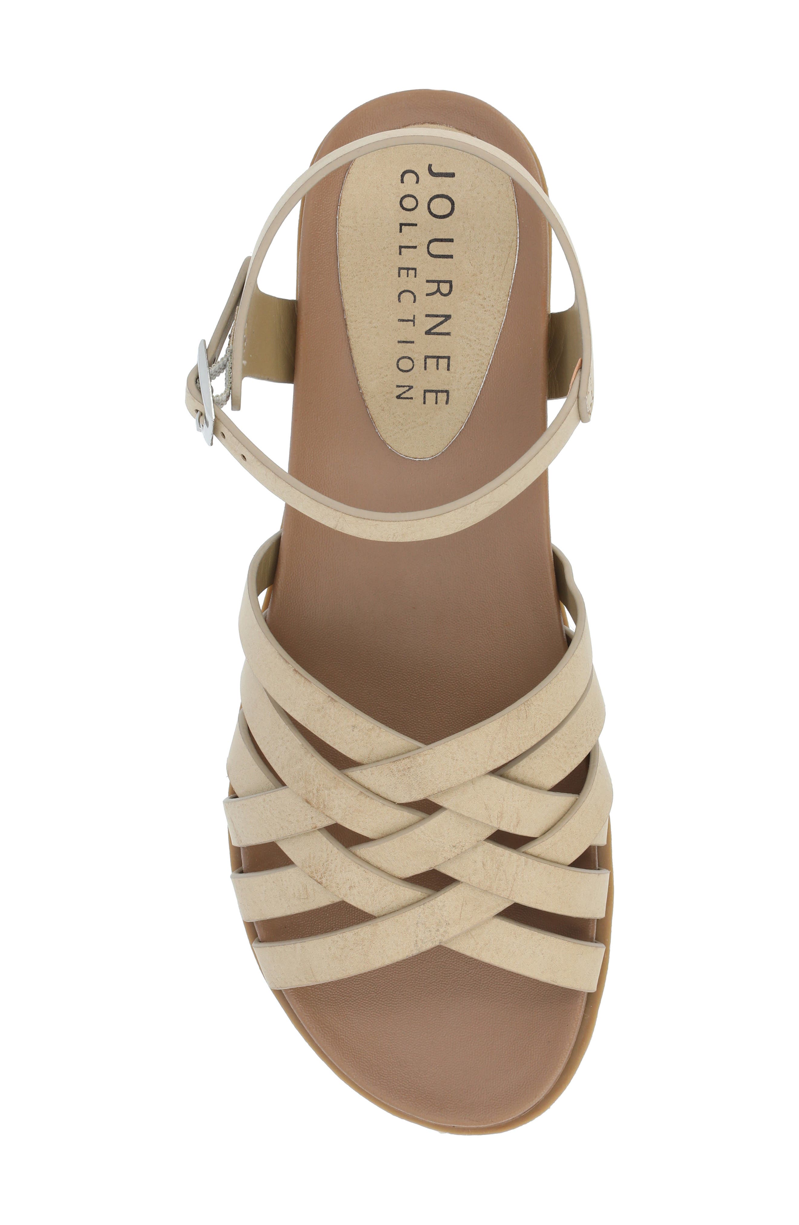 Journee Collection Kimmie Ankle Strap Sandal, Alternate, color, Taupe