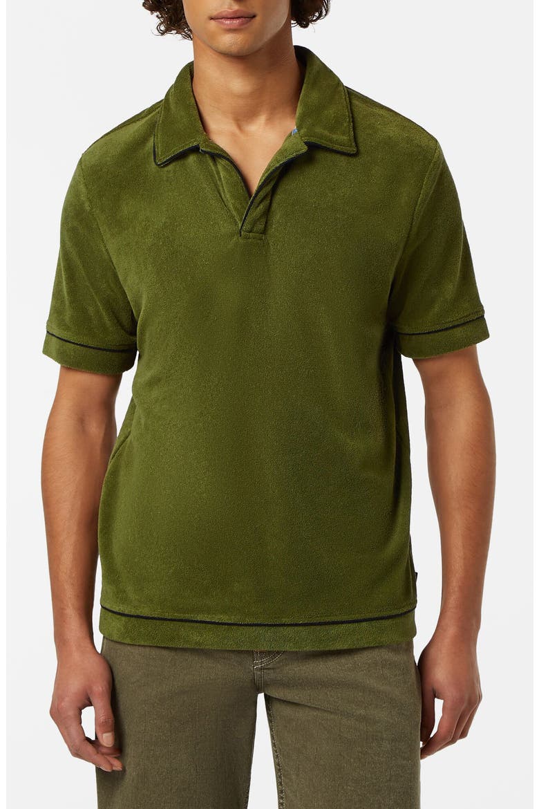 Towelling Cotton Terry Polo, Main, color, ARMY