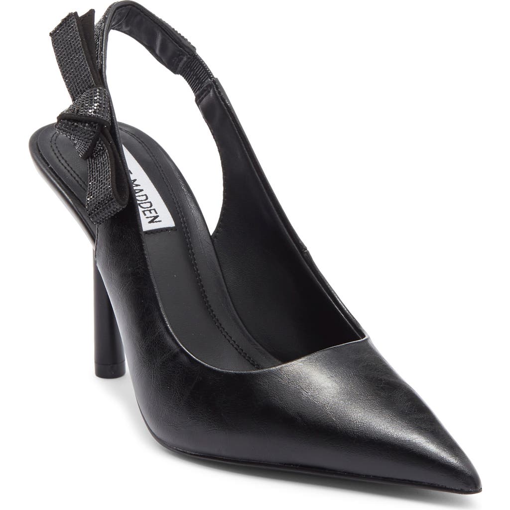 Steve Madden Stefani Metallic Slingback Pump In Black