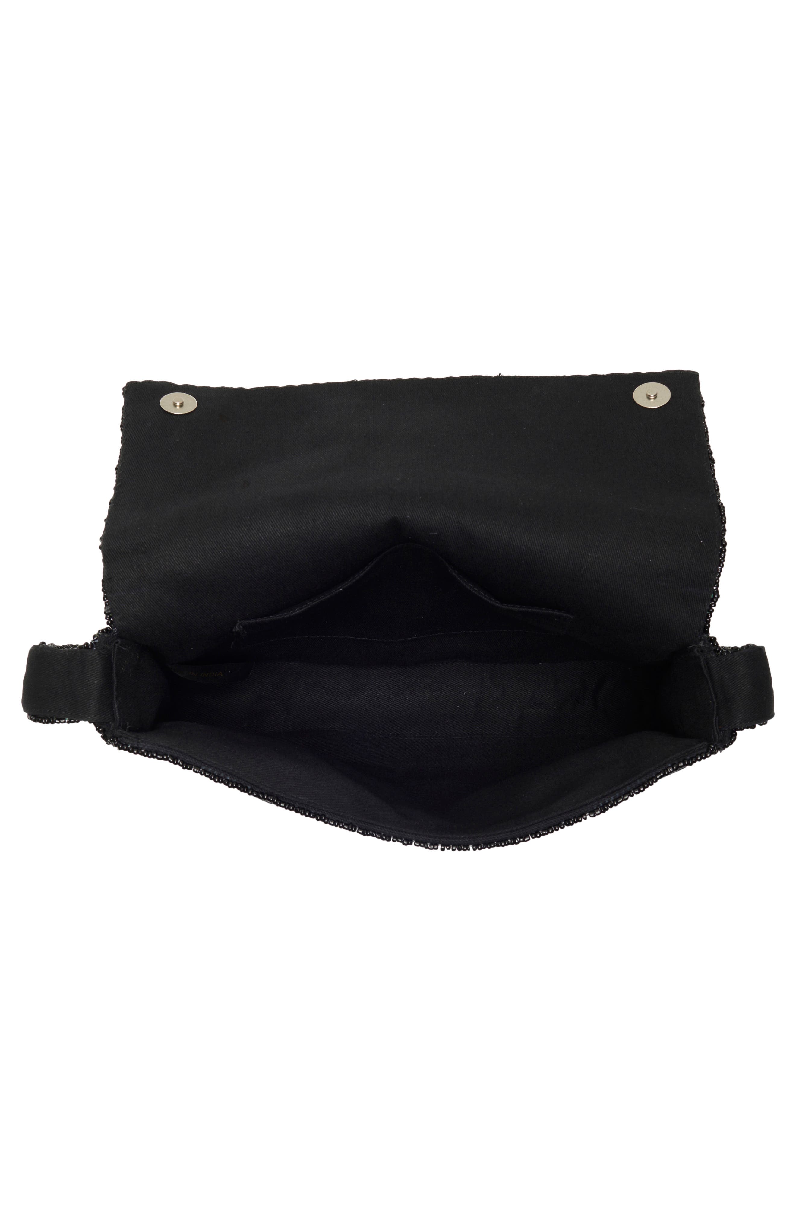 Jessica McClintock Laila Beaded Clutch, Alternate, color, Leaf Pring