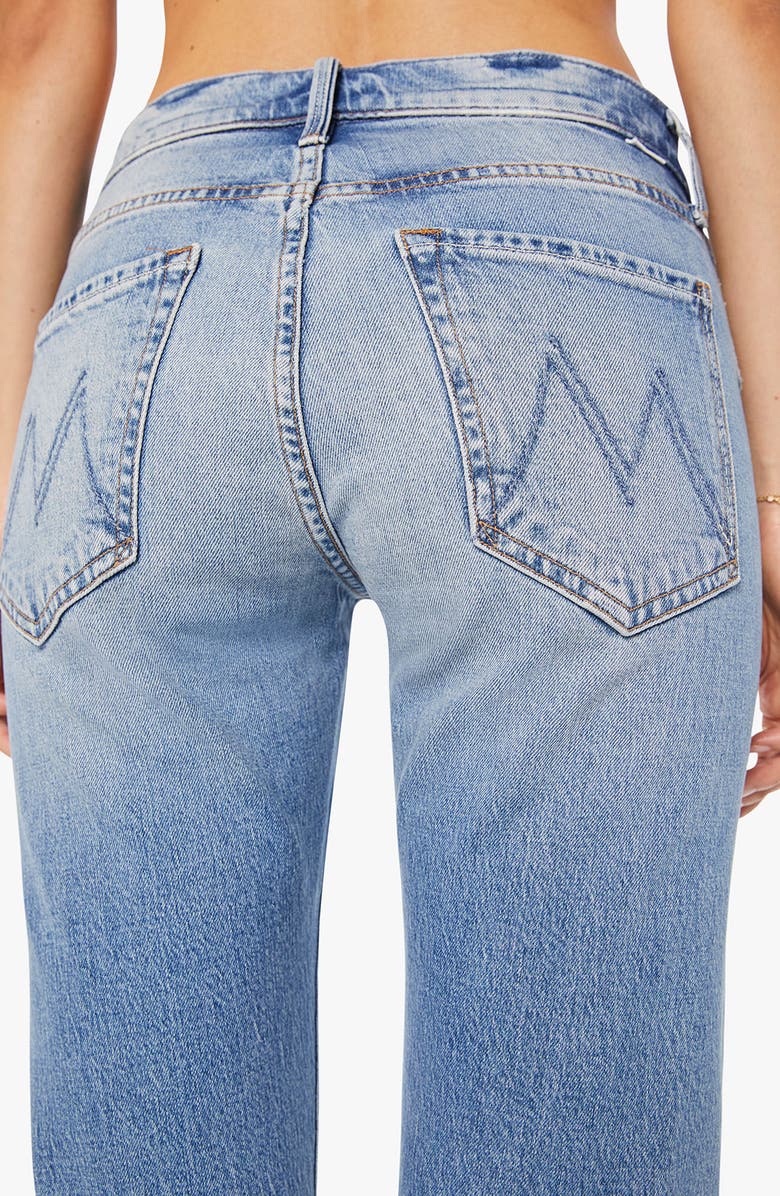 MOTHER Hiker Hover Mid Rise Slim Straight Leg Jeans, Alternate, color, Fight For Your Right