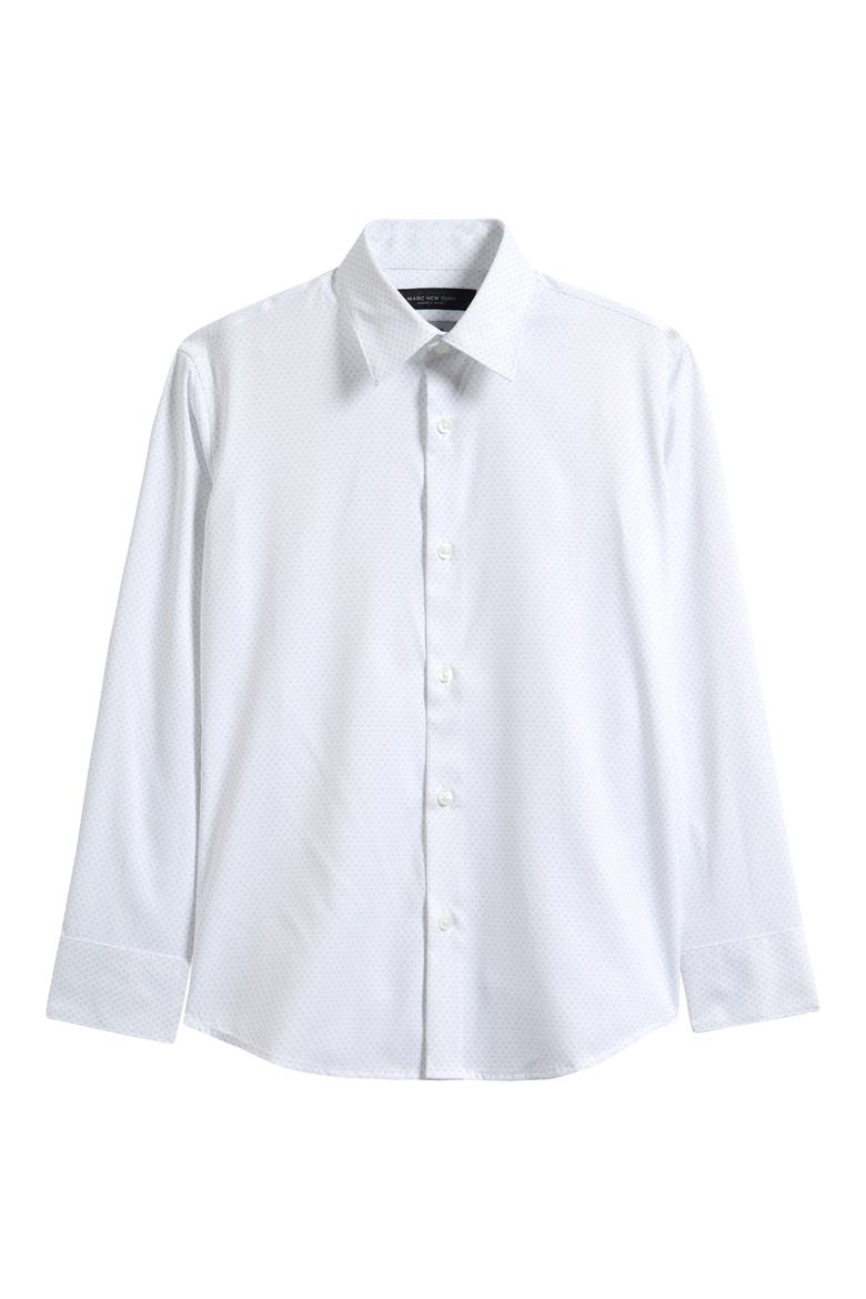 Kids' Mini Dot Dress Shirt, Main, color, GREY