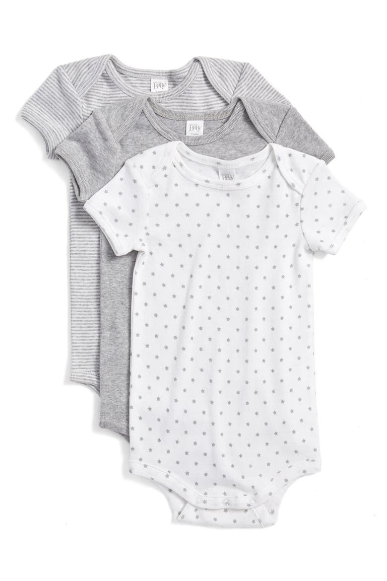 Cotton Bodysuits, Main, color, GREY ASH HEATHER PACK