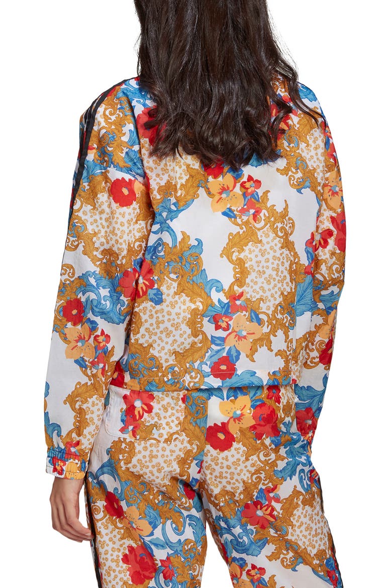 x HER Studio Floral Print Track Jacket, Alternate, color, WHITE MULTICOLOR