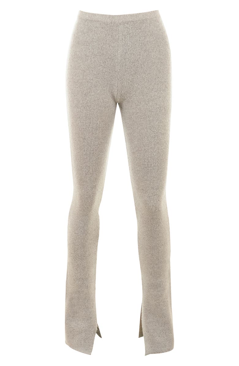 HOUSE OF CB Raven Rib Flare Leg Lounge Pants, Alternate, color, 