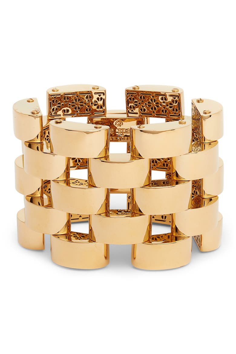 sliced scallops bracelet, Main, color, GOLD