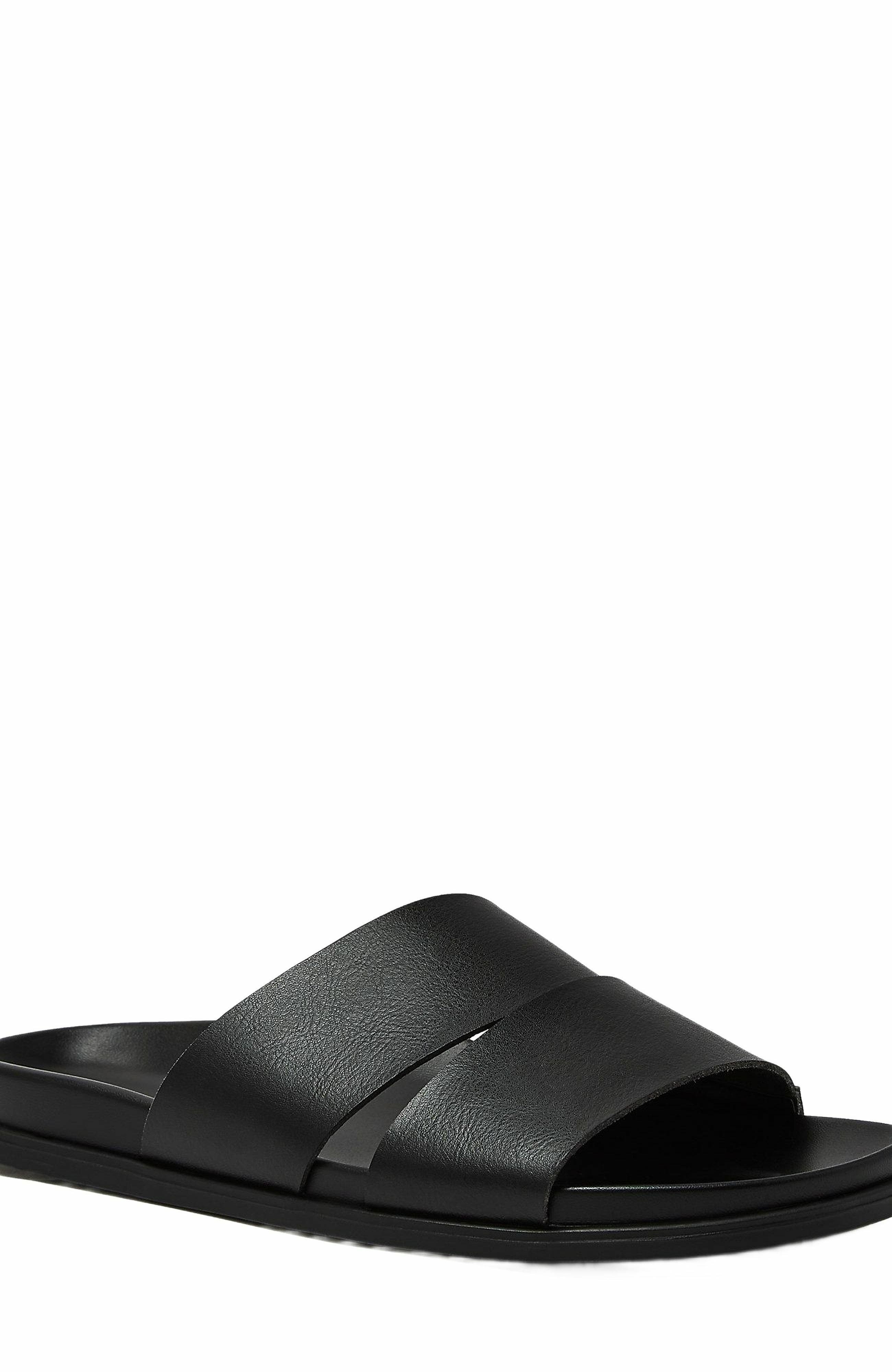 Lands' End Comfort Slide Sandals, Alternate, color, Black