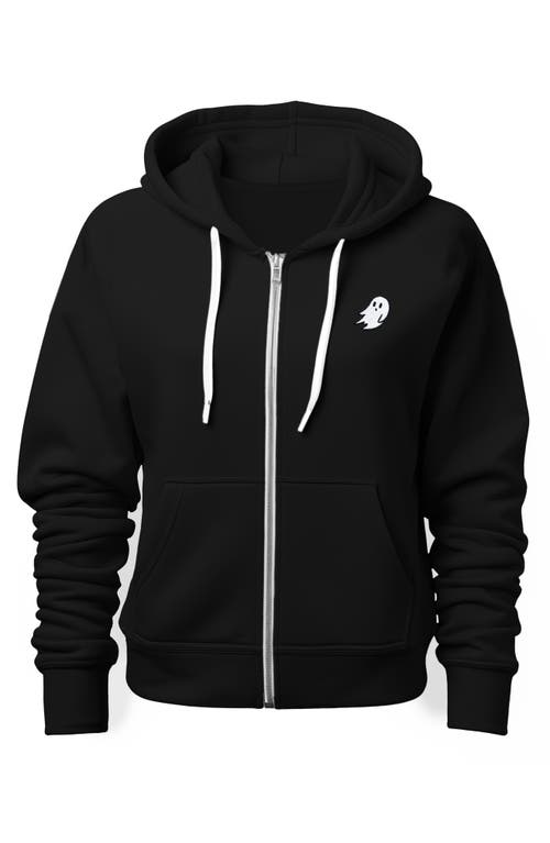 Dalix Ghost Zip Hoodie In Black