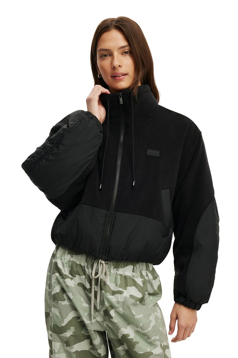 Women's Active Polar Fleece Padded Jacket, Main, color, Black
