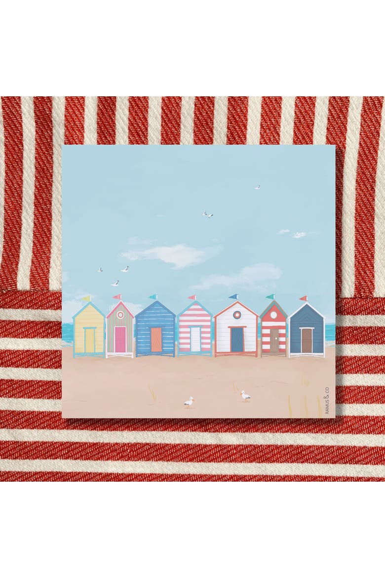 Beach Huts 6" x 6" Notepad, Alternate, color, Multi-Pack