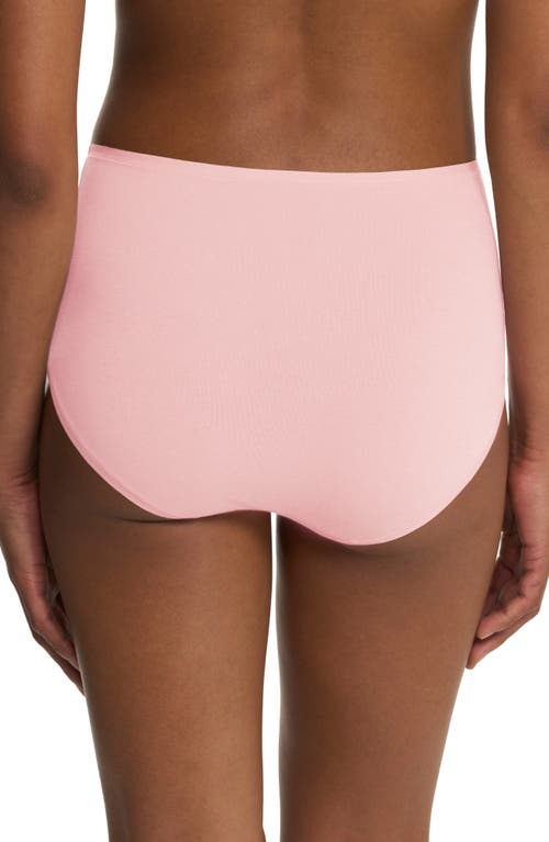 Natori Bliss Bare Cotton High Waist Briefs In Pink