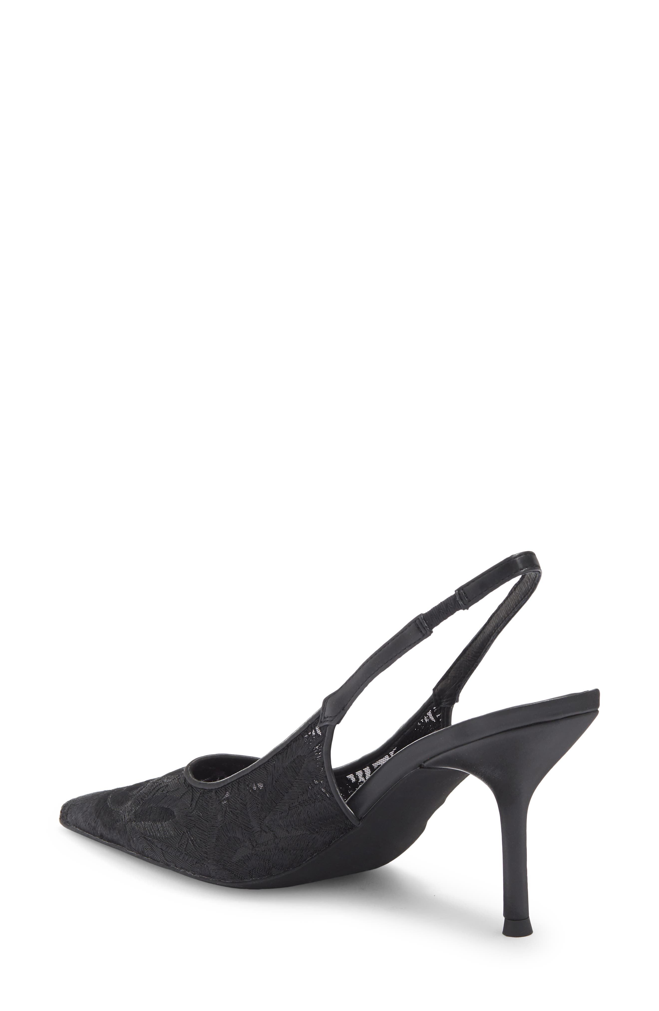 Jeffrey Campbell Lofficele Embroidered Mesh Slingback Pointed Toe Pump, Alternate, color, 