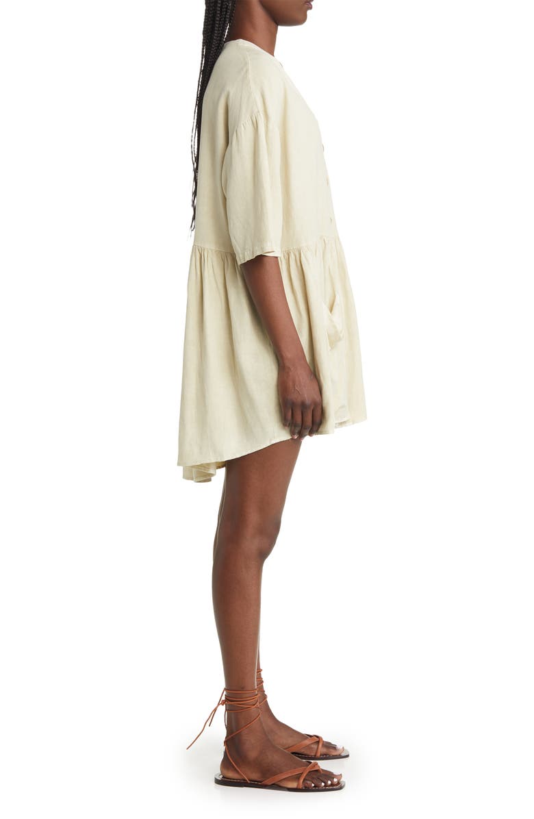 Rip Curl Patch Pocket Button-Up Shift Minidress, Alternate, color,