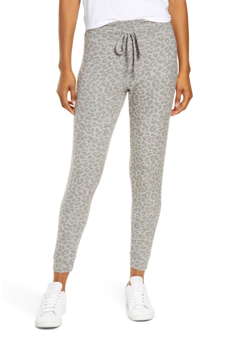 Print Lounge Jogger Pants, Main, color, CHAI COCOA BROWN LEOPARD