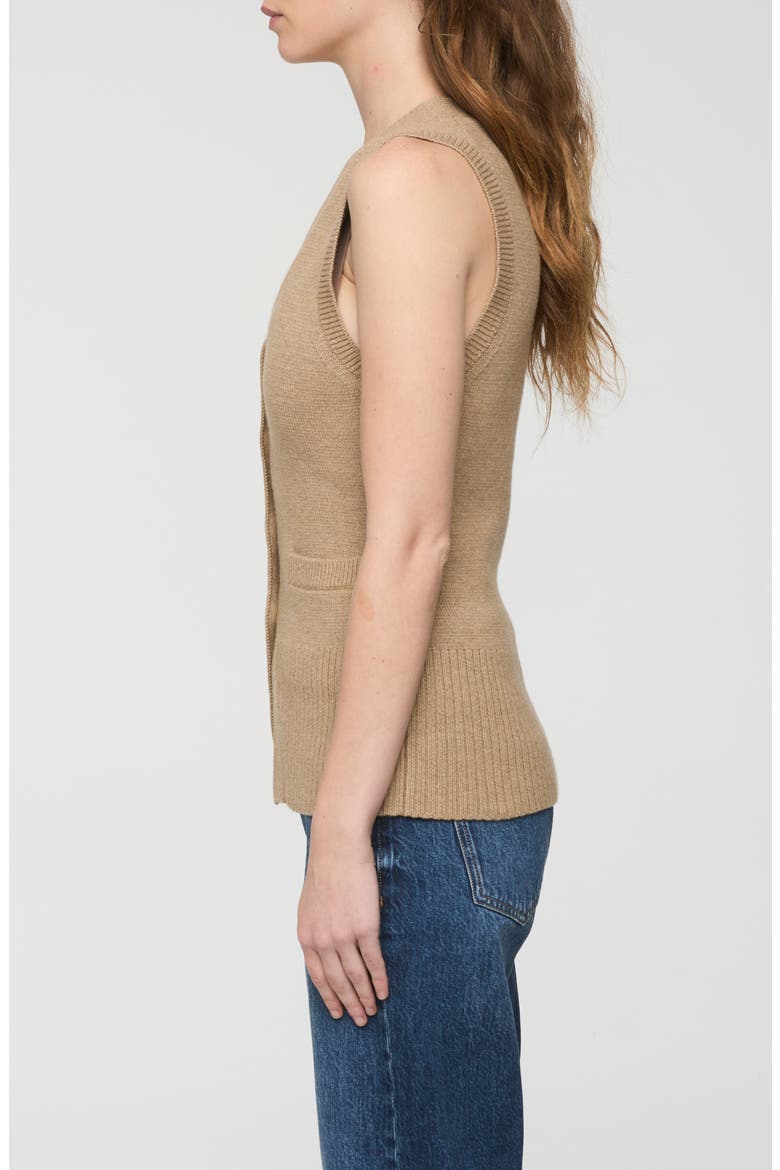 Audra Sweater Vest, Alternate, color, TOASTED WHEAT