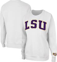 COLOSSEUM Women's Colosseum White LSU Tigers Campanile Pullover Sweatshirt