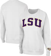 COLOSSEUM Women's Colosseum White LSU Tigers Campanile Pullover Sweatshirt