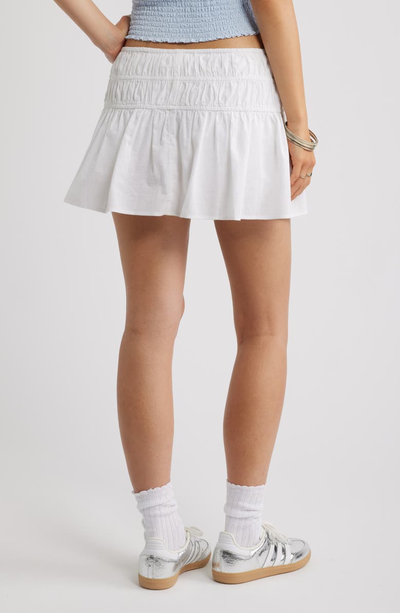 BP. Drop Waist Flare Cotton Skort, Alternate, color, White