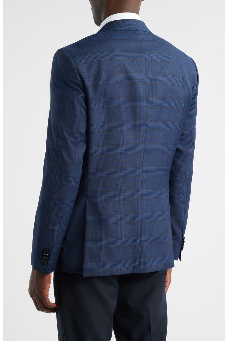 Hutson Slim Fit Plaid Wool Sport Coat, Alternate, color, DARK BLUE