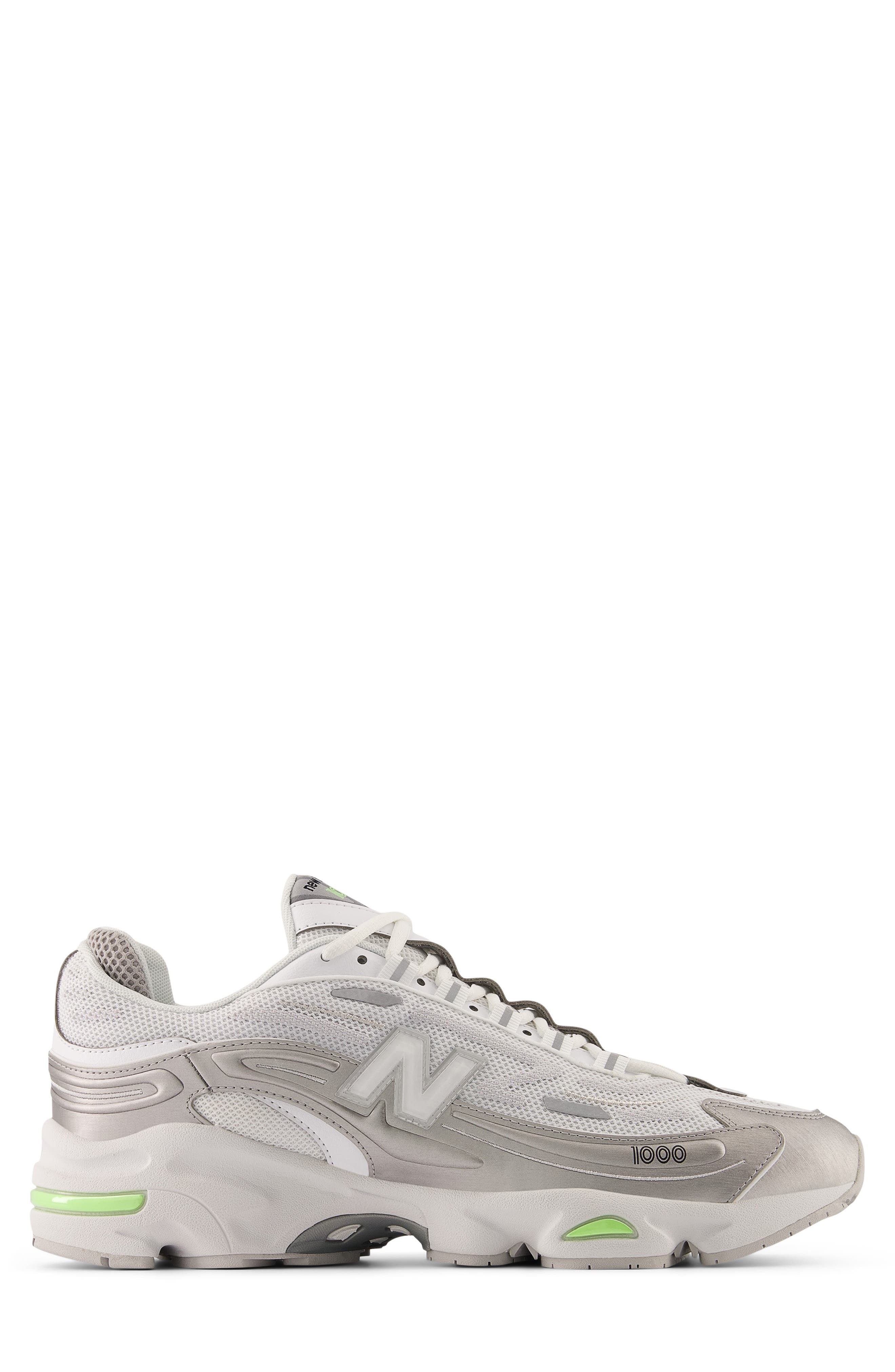 New Balance 1000D Sneaker, Alternate, color, White/ Silver Metallic