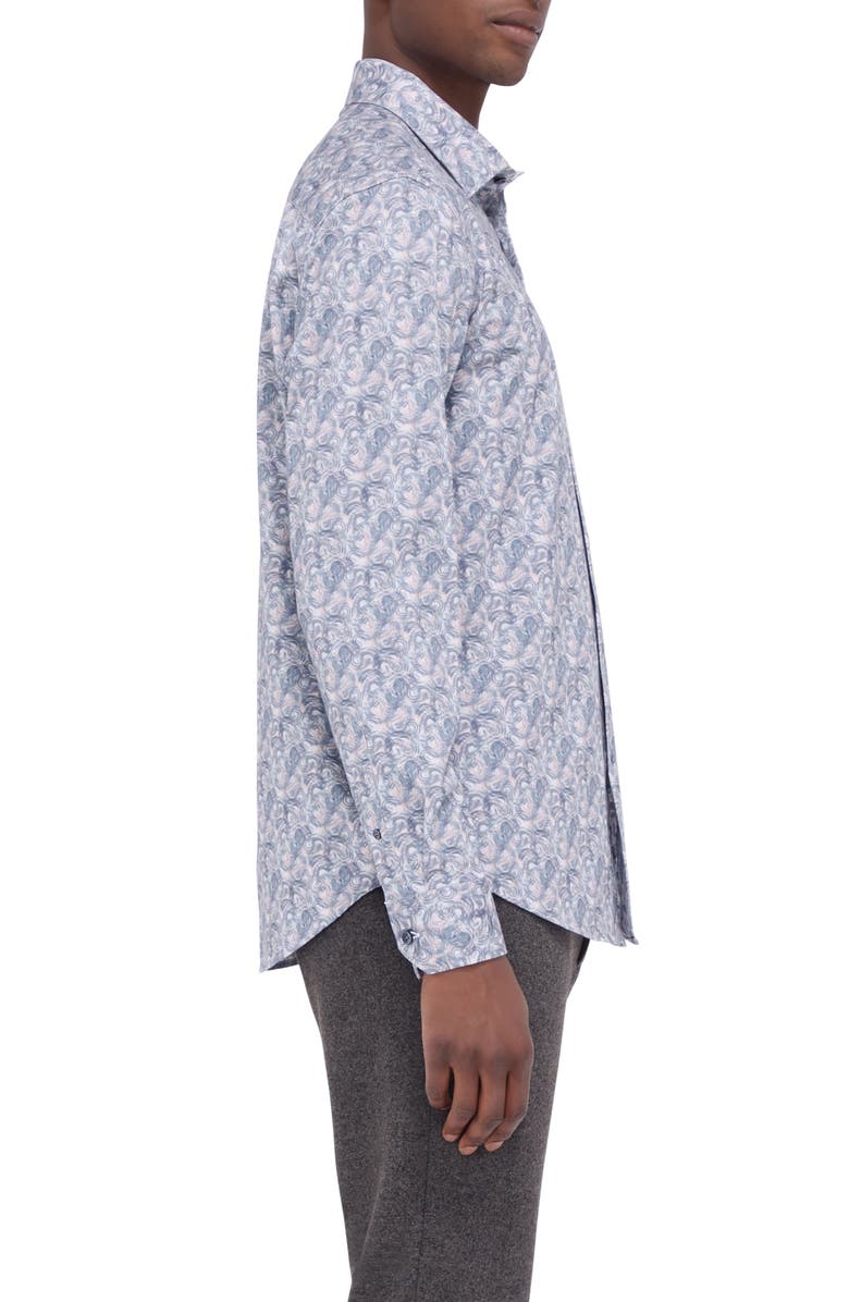 Bugatchi Jimmy OoohCotton<sup>®</sup> Abstract Print Button-Up Shirt, Alternate, color,