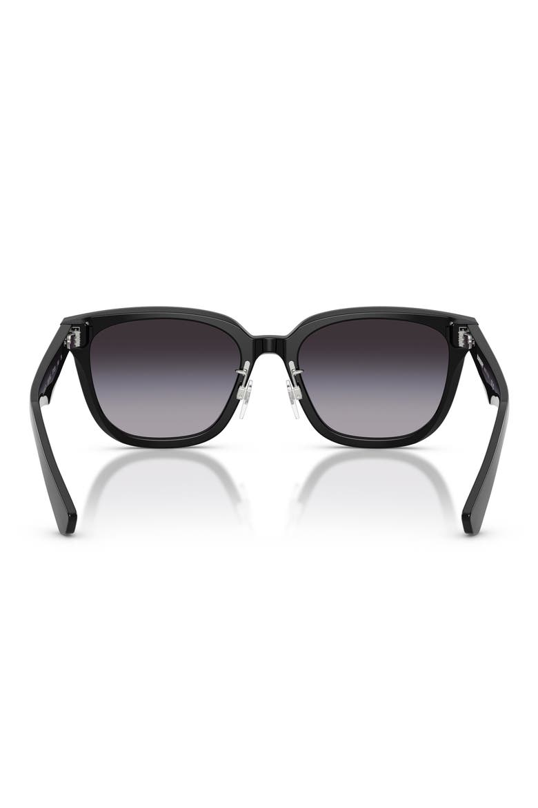 57mm Gradient Square Sunglasses, Alternate, color, BLACK / GREY GRADIENT