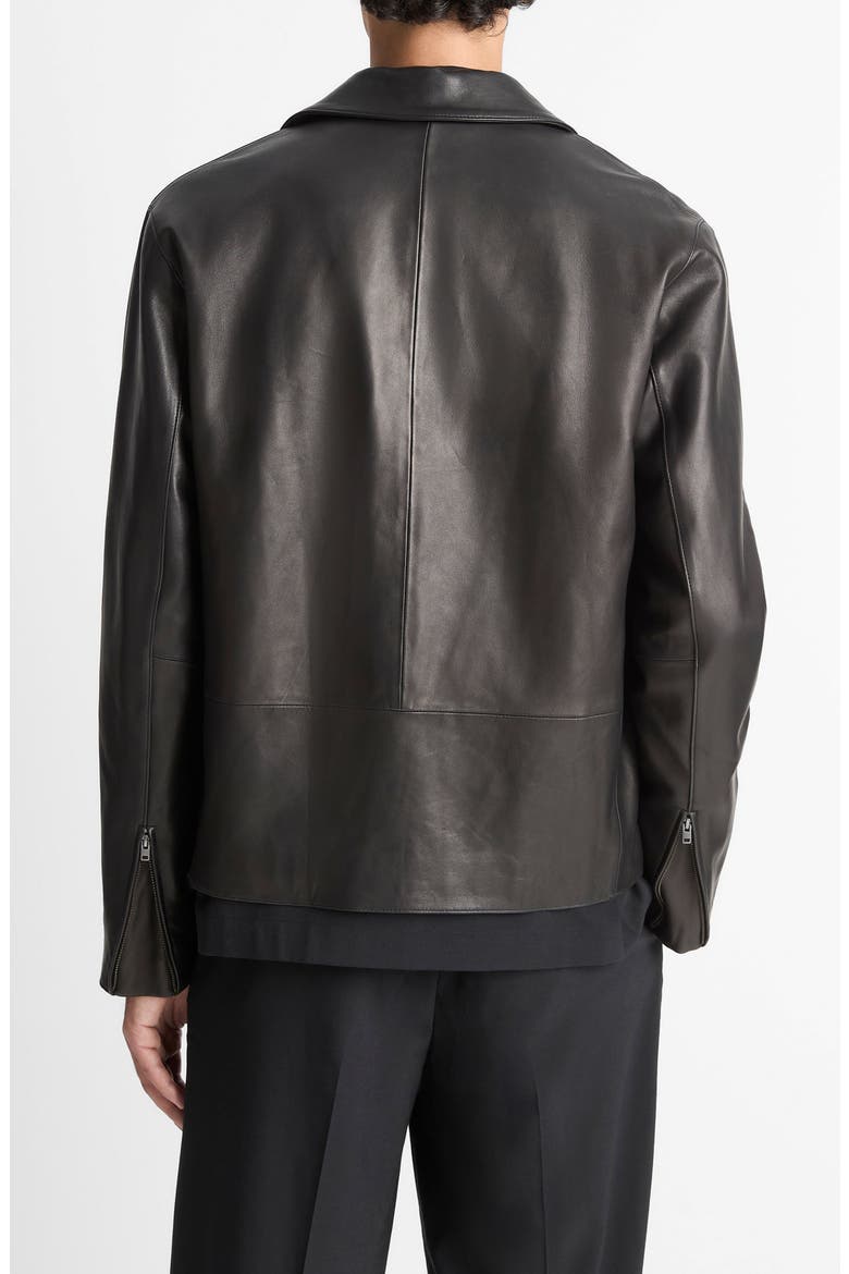 Leather Jacket, Alternate, color, BLACK